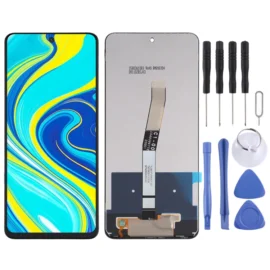 Black Xiaomi Redmi Note 9S LCD and touch digitizer screen replacement